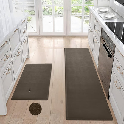 Kitchen Floor Mat Two - piece Set Of Non - slip, Waterproof And Easy To Scrub For Home, Kitchen - Asmota
