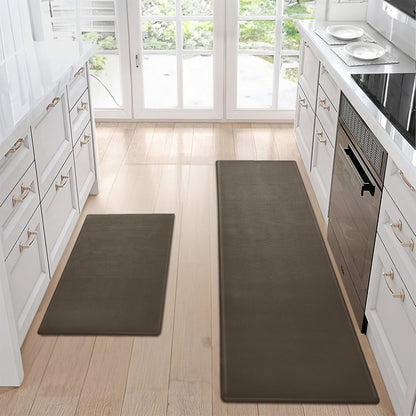 Kitchen Floor Mat Two - piece Set Of Non - slip, Waterproof And Easy To Scrub For Home, Kitchen - Asmota