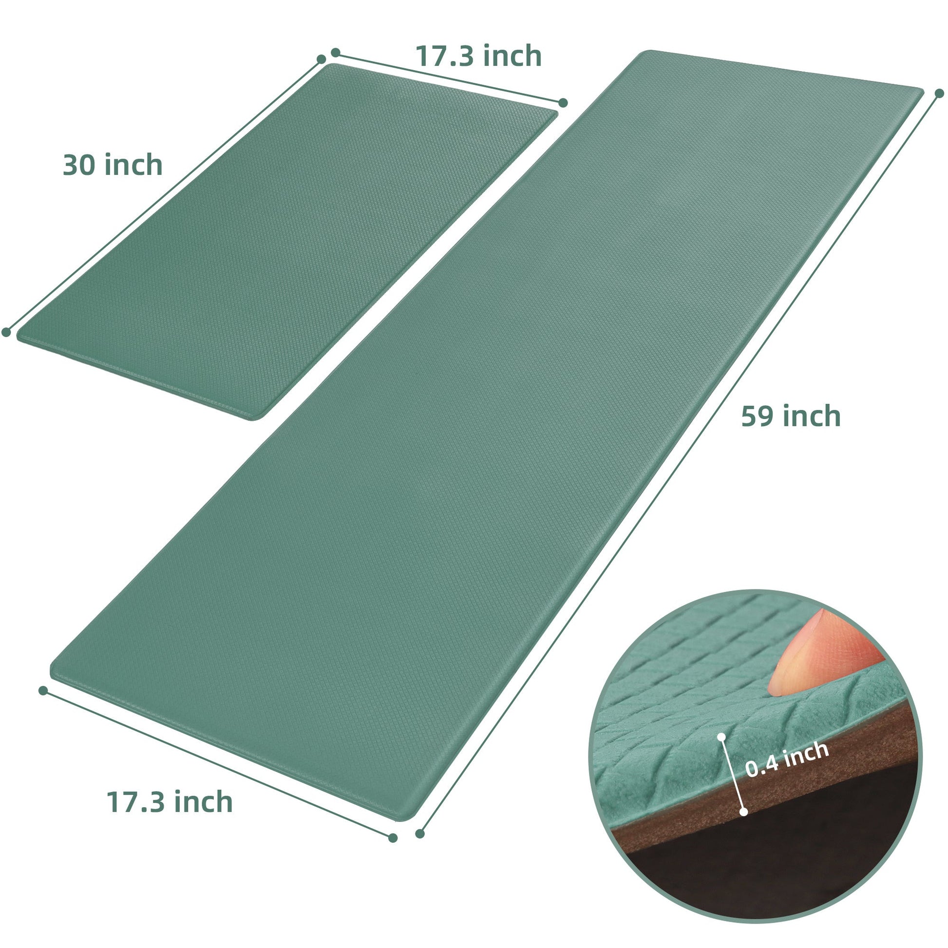 Kitchen Floor Mat Two - piece Set Of Non - slip, Waterproof And Easy To Scrub For Home, Kitchen - Asmota