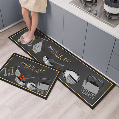 Kitchen Mat Long Floor Mat Carpet Bedside Carpet - Asmota