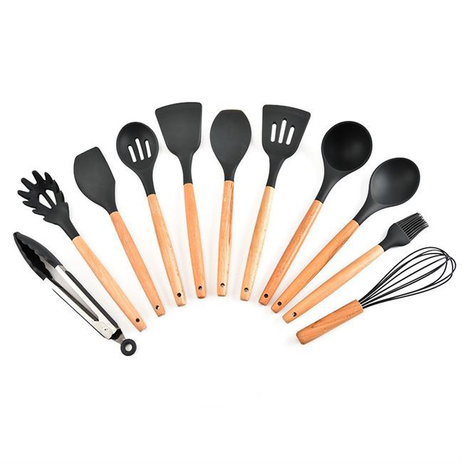 kitchen utensils silicone cooking spoon shovel cookware set - Asmota