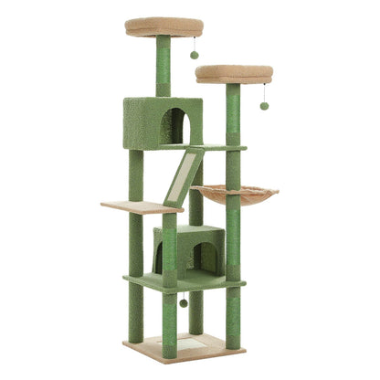Large Cat Tree Tall Cat Tower for Indoor Cats Multi - Level Plush Cat Condo with Scratching Posts Scratching Boards Perches Caves - Asmota