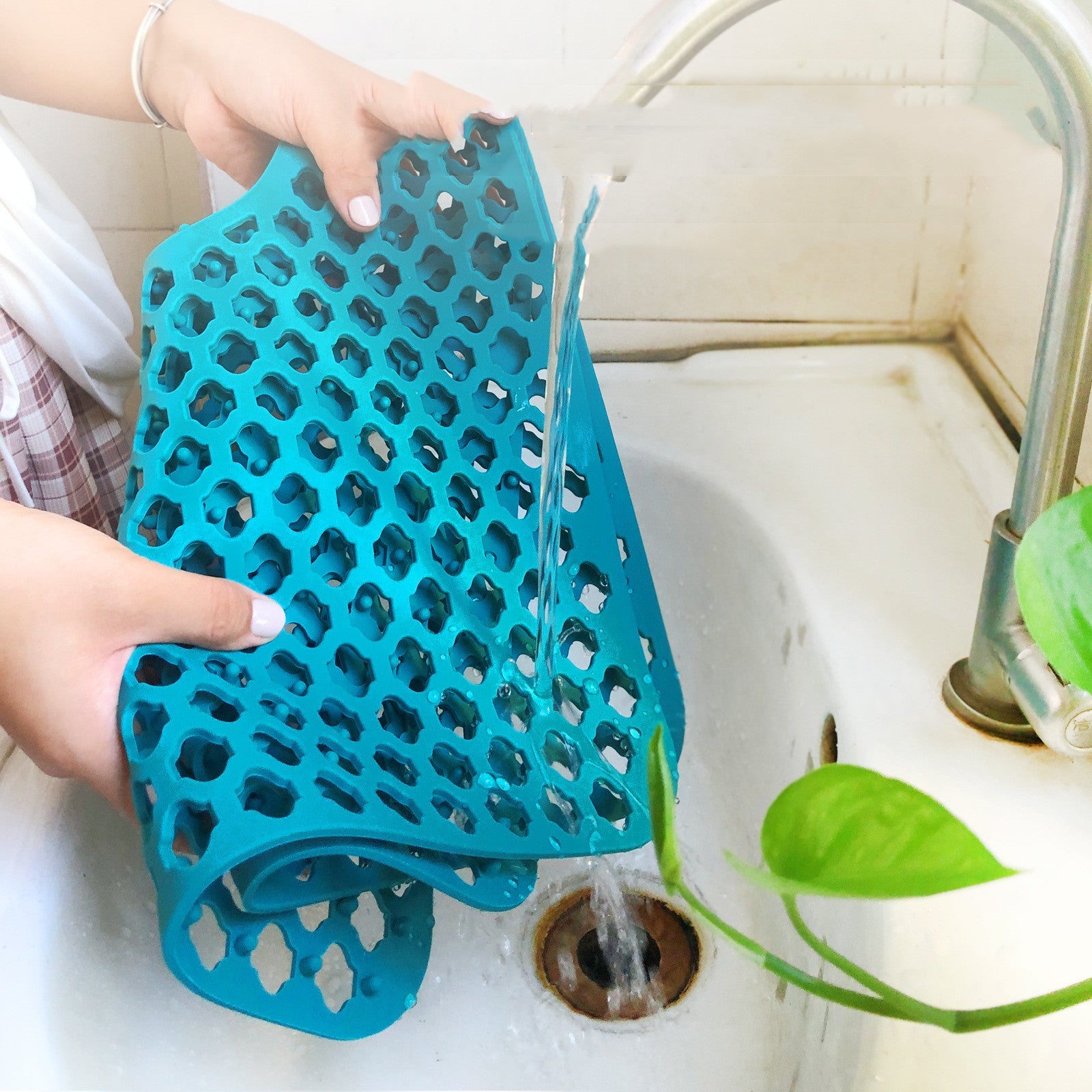 Large Size Silicone Drain Mat Kitchen Sink Protection - Asmota