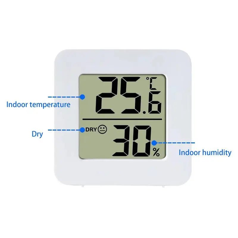 LCD Digital Thermometer Hygrometer Indoor Room Electronic Temperature Humidity Meter Sensor Gauge Weather Station For Home - Asmota