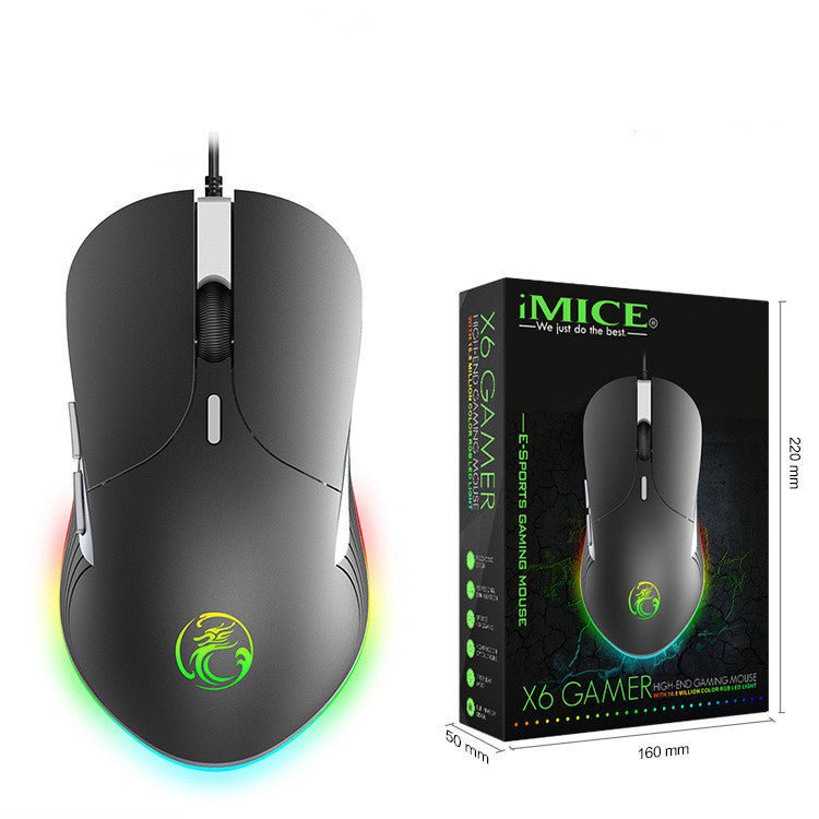 LED Gaming Mouse 6400 DPI USB Ergonomic Mause - Asmota