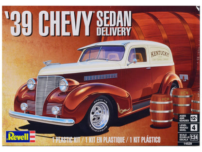 Level 4 Model Kit 1939 Chevrolet Sedan Delivery with Barrel Accessories 1/24 Scale Model by Revell - Asmota