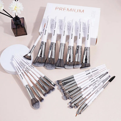 MAANGE Professional Gift Box 25 Pieces Makeup Brushes Kit Face Eye Beauty Brushes For Foundation Conceal Eyeshadow Contour Brush - Asmota