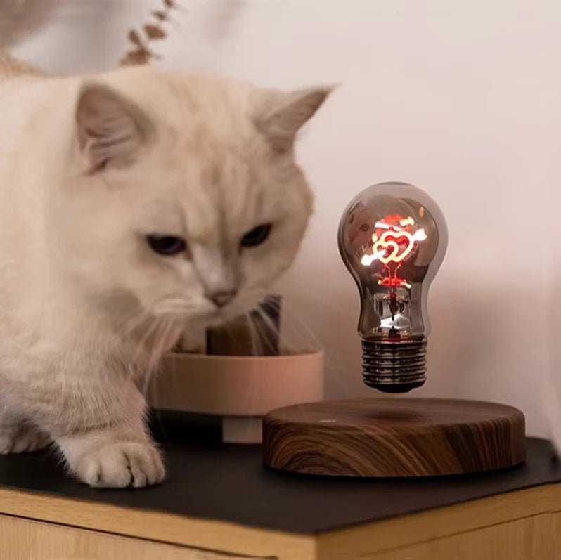 Magnetic Levitation Light Bulb Creative Personality Atmosphere Night Light Bedroom Study Desktop Technology Ornaments Valentine'S Day Gift - Asmota