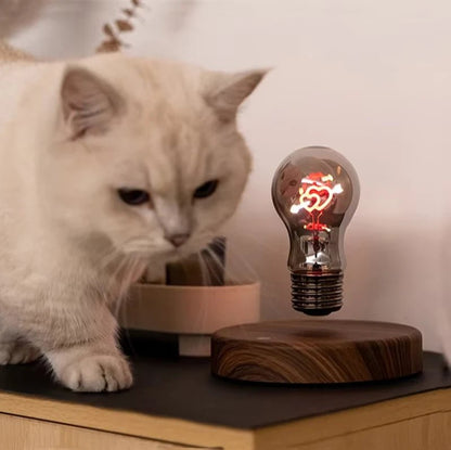 Magnetic Levitation Light Bulb Creative Personality Atmosphere Night Light Bedroom Study Desktop Technology Ornaments Valentine'S Day Gift - Asmota