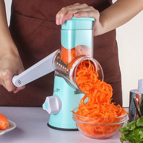 Manual Kitchen Accessories Multifunctional Round Mandoline Potato Slicer Vegetable Cutter Slicer Cheese Kitchen Gadgets - Asmota