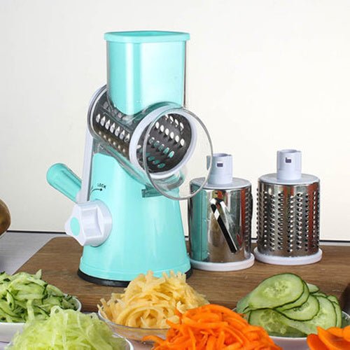 Manual Kitchen Accessories Multifunctional Round Mandoline Potato Slicer Vegetable Cutter Slicer Cheese Kitchen Gadgets - Asmota