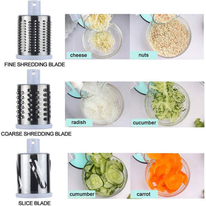 Manual Kitchen Accessories Multifunctional Round Mandoline Potato Slicer Vegetable Cutter Slicer Cheese Kitchen Gadgets - Asmota