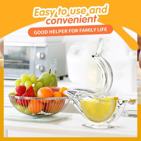 Manual Lemon Juicer Transparent Acrylic Elegance Bird Shape Lemon Slice Squeezer Kitchen Tools Gadgets - Asmota