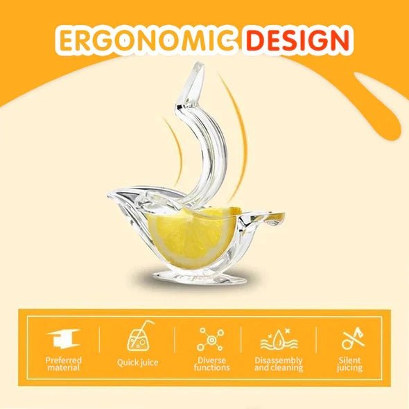 Manual Lemon Juicer Transparent Acrylic Elegance Bird Shape Lemon Slice Squeezer Kitchen Tools Gadgets - Asmota