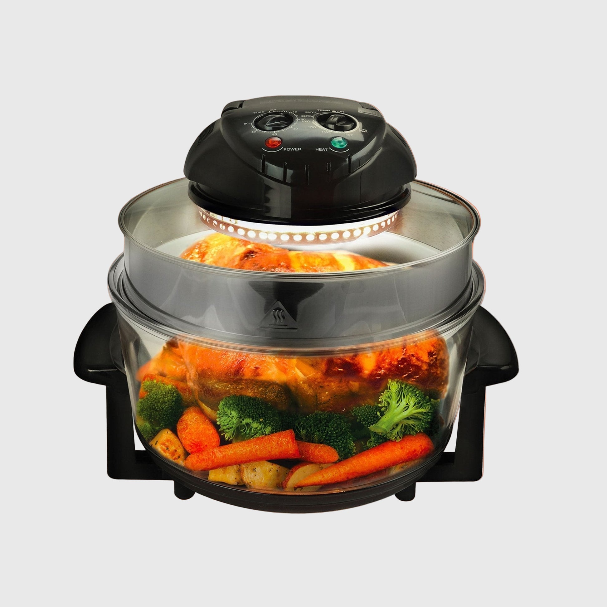 MegaChef Multipurpose Countertop Halogen Oven Air Fryer/Rotisserie/Roaster in Black - Asmota