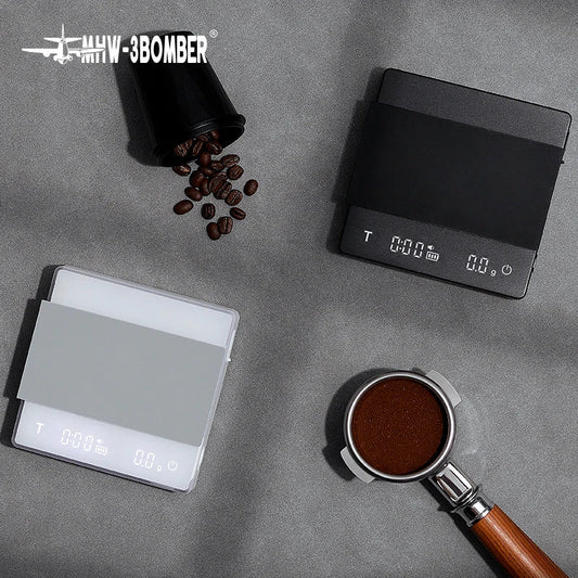 MHW - 3BOMBER Digital Kitchen Coffee Scale 2000g/0.1g High Precision Cyclic Rechargeable Electronic Scale Home Barista Accessories - Asmota