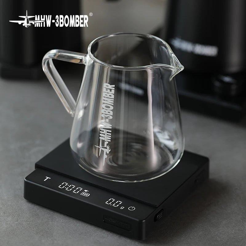 MHW - 3BOMBER Digital Kitchen Coffee Scale 2000g/0.1g High Precision Cyclic Rechargeable Electronic Scale Home Barista Accessories - Asmota