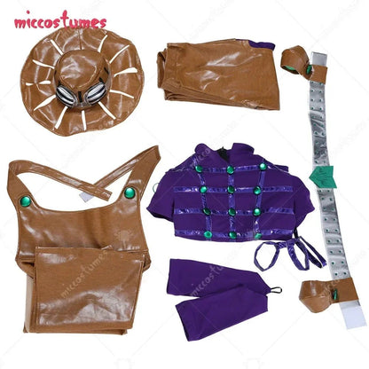 Miccostumes 24Hours Shipping Spin Master Gyro Zeppli Cosplay Costume Full Set with Hat and Cloak for Halloween cosplay costume - Asmota