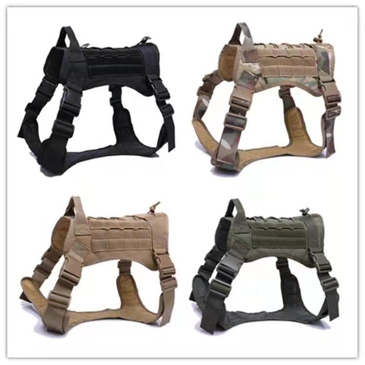 Military Tactical Dog Harness Service Working Pet Dog - Asmota