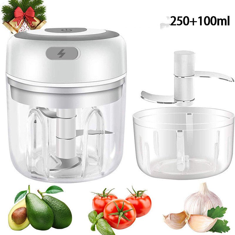 Mini Electric Garlic Chopper USB Charging Ginger Masher Machine Sturdy Durable Chili Vegetable Crusher Kitchen Tool - Asmota