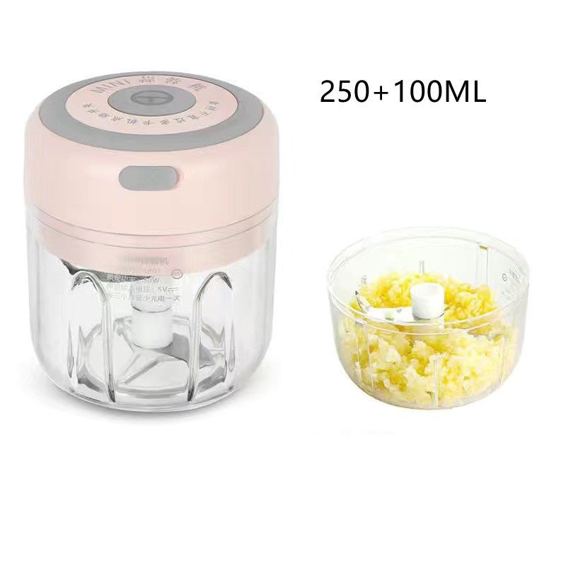 Mini Electric Garlic Chopper USB Charging Ginger Masher Machine Sturdy Durable Chili Vegetable Crusher Kitchen Tool - Asmota
