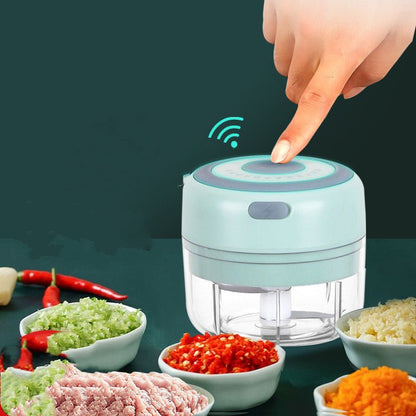 Mini Electric Garlic Chopper USB Charging Ginger Masher Machine Sturdy Durable Chili Vegetable Crusher Kitchen Tool - Asmota