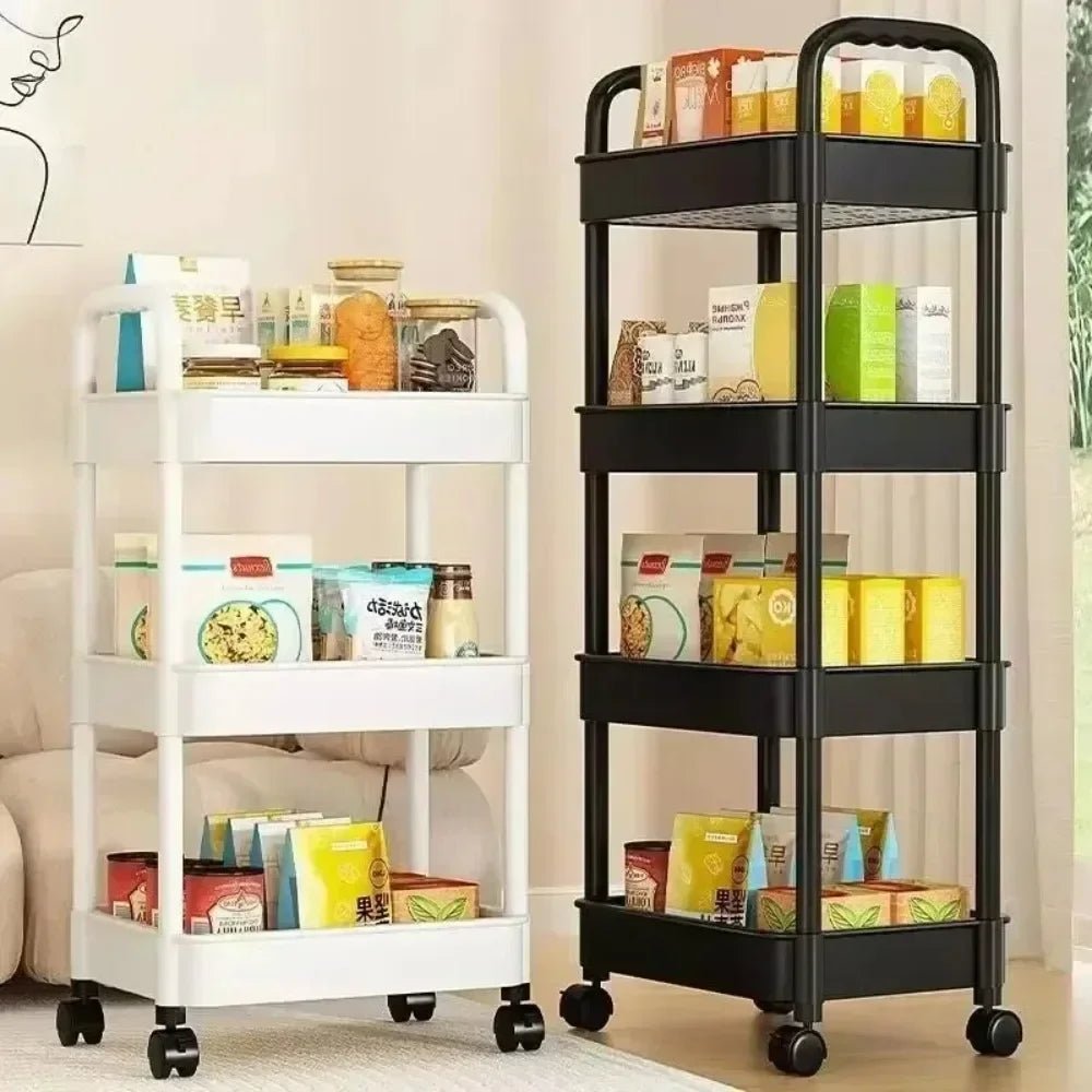 Mobile Storage Rack Trolley Household Kitchen Multifunctional Cart With Wheels Rack Bedroom Multi - Layer Storage Home Accessories - Asmota