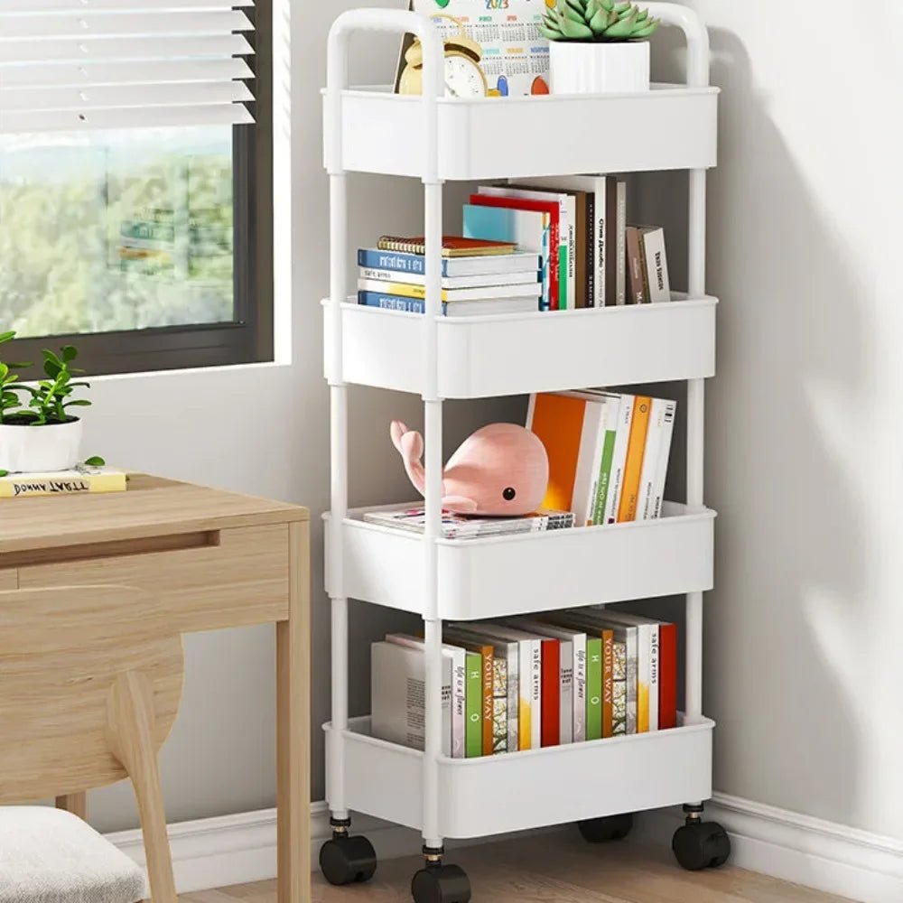 Mobile Storage Rack Trolley Household Kitchen Multifunctional Cart With Wheels Rack Bedroom Multi - Layer Storage Home Accessories - Asmota