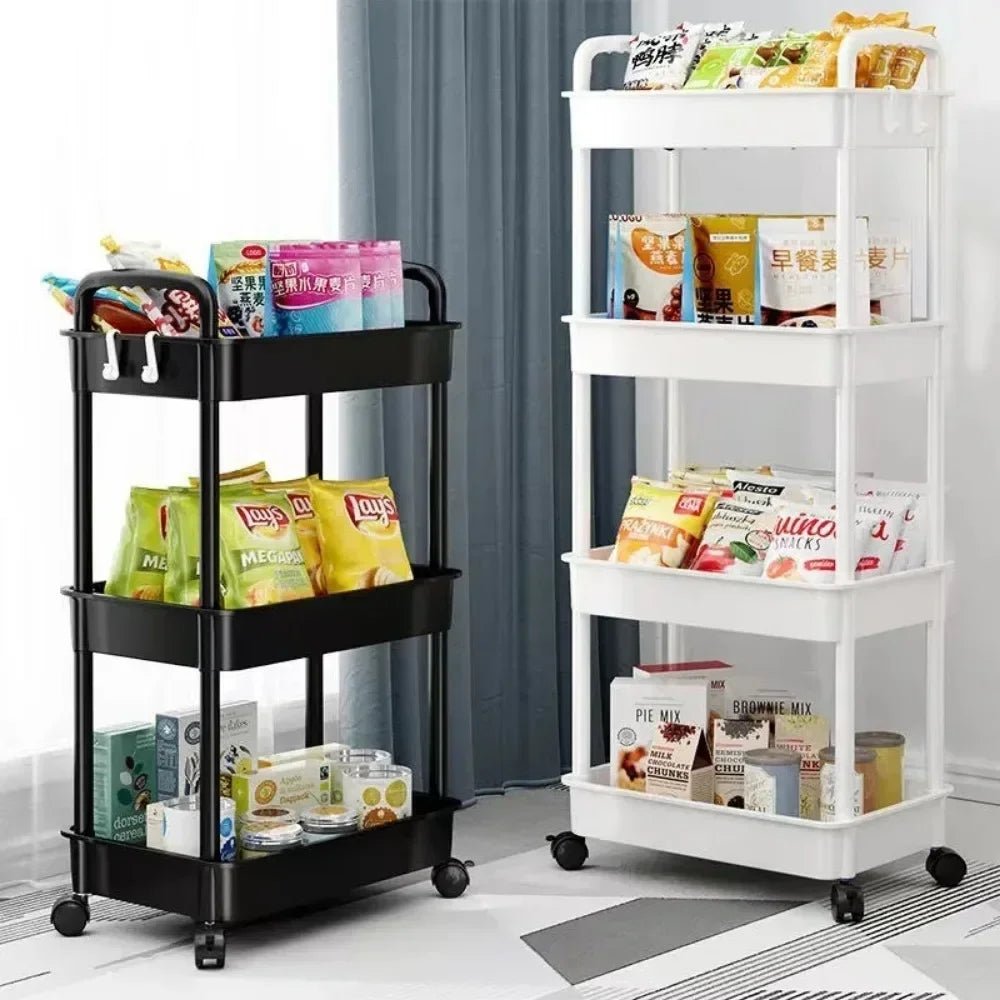 Mobile Storage Rack Trolley Household Kitchen Multifunctional Cart With Wheels Rack Bedroom Multi - Layer Storage Home Accessories - Asmota