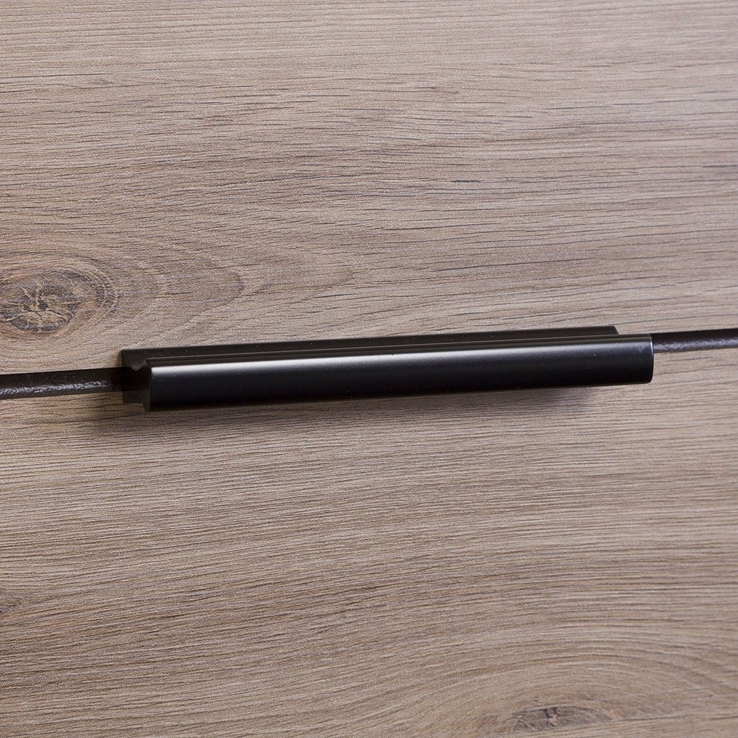 Modern 2 - Drawer End Table Nightstand in Light Oak Wood Finish - Asmota