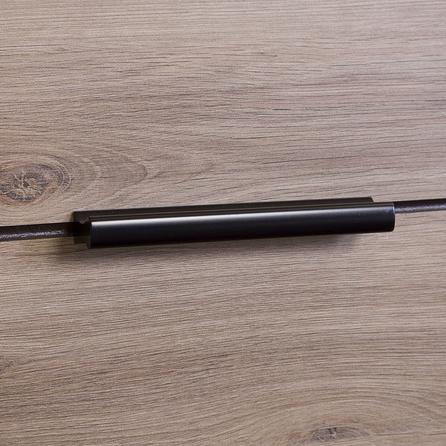 Modern 2 - Drawer End Table Nightstand in Light Oak Wood Finish - Asmota