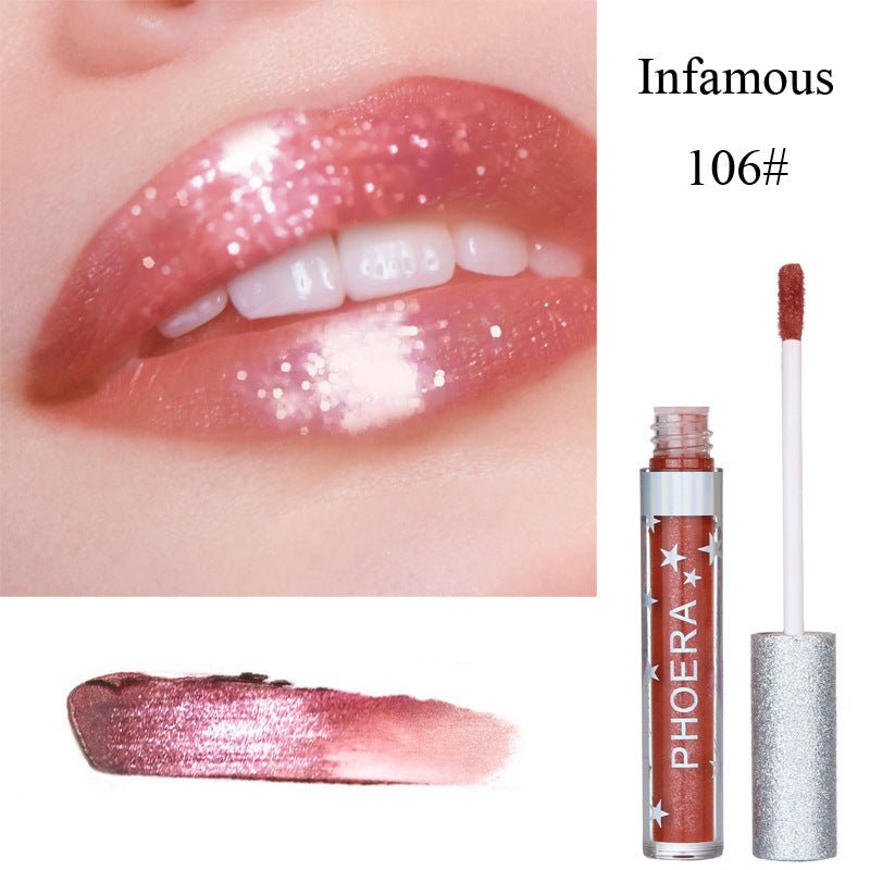 Moisturizing Candy Color Lip Gloss Waterproof Glitter Liquid Lipstick Long Lasting Makeup Lipstick - Asmota