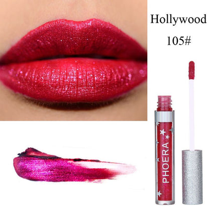 Moisturizing Candy Color Lip Gloss Waterproof Glitter Liquid Lipstick Long Lasting Makeup Lipstick - Asmota