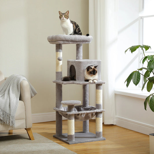 Multi - Level Cat Tree with Scratching Post Luxury Cat Tower with Condo House Cat Scratcher for Indoor Cat Accessories Pet Cat Toy - Asmota