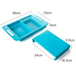 Multifunction Kitchen Chopping Blocks Sinks Drain Basket Cutting Board Vegetable Meat Tools Kitchen Accessories Chopping Board - Asmota
