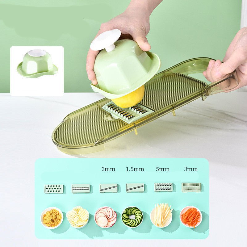 Multifunction Transparent Vegetable Cutter Steel Blade Potato Slicer Fruit Shred Dicing Blades Carrot Cheese Grater Chopper Kitchen Gadgets - Asmota