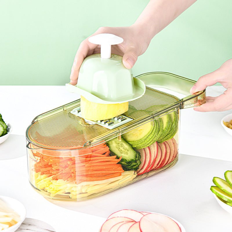 Multifunction Transparent Vegetable Cutter Steel Blade Potato Slicer Fruit Shred Dicing Blades Carrot Cheese Grater Chopper Kitchen Gadgets - Asmota