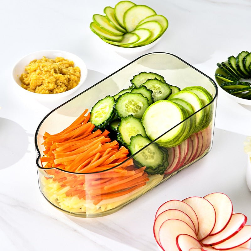 Multifunction Transparent Vegetable Cutter Steel Blade Potato Slicer Fruit Shred Dicing Blades Carrot Cheese Grater Chopper Kitchen Gadgets - Asmota