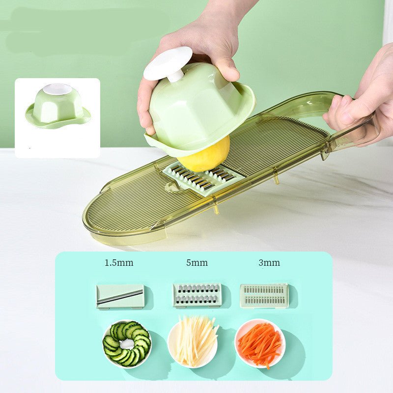 Multifunction Transparent Vegetable Cutter Steel Blade Potato Slicer Fruit Shred Dicing Blades Carrot Cheese Grater Chopper Kitchen Gadgets - Asmota