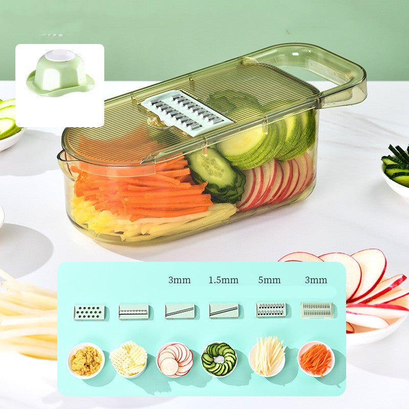 Multifunction Transparent Vegetable Cutter Steel Blade Potato Slicer Fruit Shred Dicing Blades Carrot Cheese Grater Chopper Kitchen Gadgets - Asmota