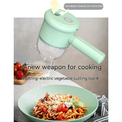 Multifunctional Electric Vegetable Cutting Mashed Garlic Kitchen Storm Slicer Household Hand - held Cooking Hammer Suit - Asmota