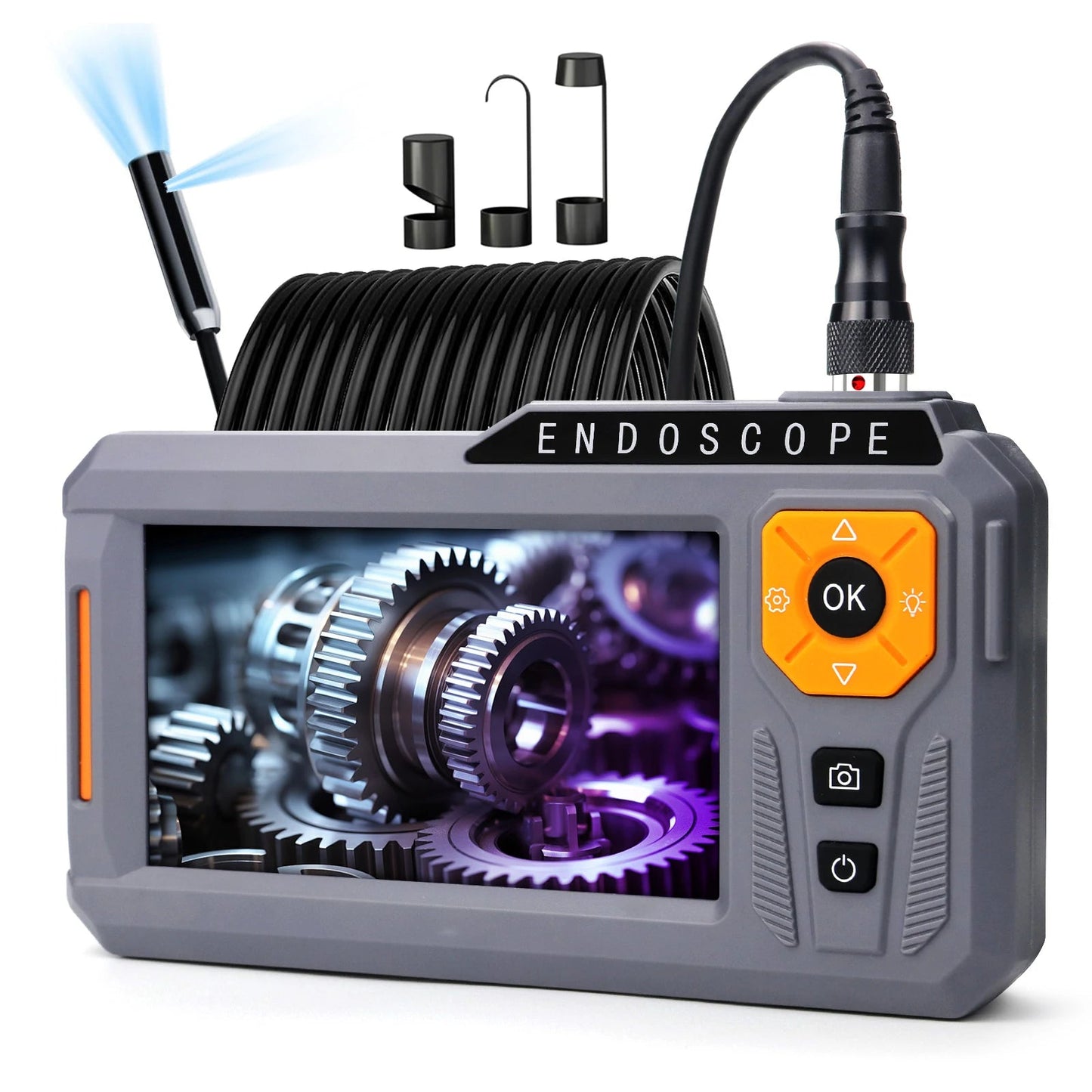 NES630 Professional 5 Inch Portable Pipe Borescope Camera New High Quality 8mm Lens 1080p HD Industrial Endoscope Camera - Asmota