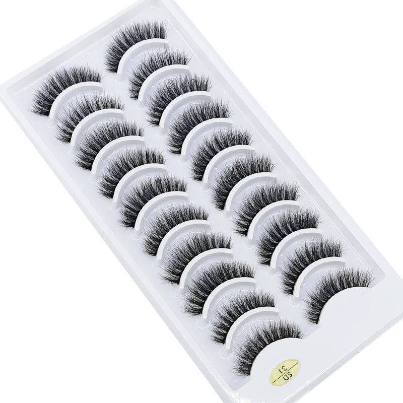 NEW 10 Pairs Natural Long False Eyelashes Fake Lashes Makeup 3d Mink Lashes Extension Short Eyelash Mink Eyelashes for Beauty - Asmota