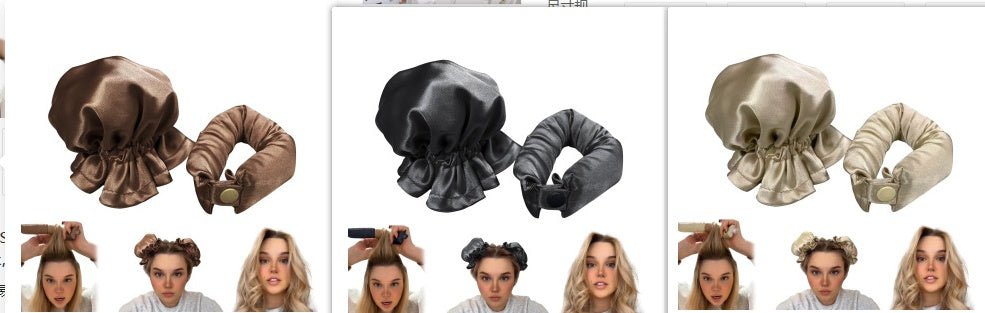 New Heatless Curl Stick With Cloth Cover Cute Ball Head Hair Curler Headband Hair Rollers Wave Form Curling Rod Hair Style Tools Gadgets - Asmota