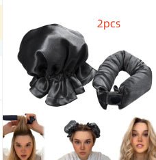 New Heatless Curl Stick With Cloth Cover Cute Ball Head Hair Curler Headband Hair Rollers Wave Form Curling Rod Hair Style Tools Gadgets - Asmota
