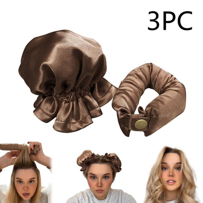 New Heatless Curl Stick With Cloth Cover Cute Ball Head Hair Curler Headband Hair Rollers Wave Form Curling Rod Hair Style Tools Gadgets - Asmota
