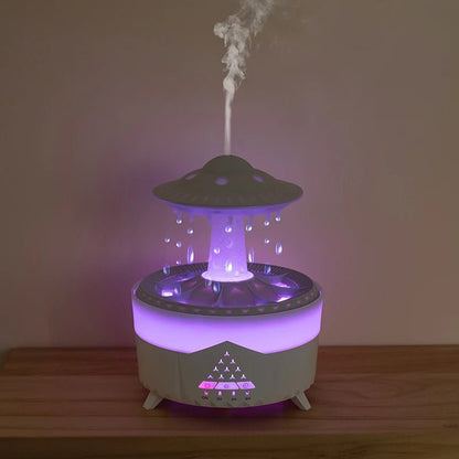 New UFO Raindrop Humidifier Water Drop Air Humidifier USB Aromatherapy Essential Oils Aroma Air Diffuser Household Mist Maker Home Decor - Asmota