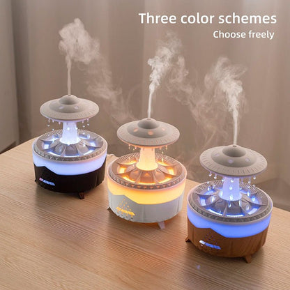 New UFO Raindrop Humidifier Water Drop Air Humidifier USB Aromatherapy Essential Oils Aroma Air Diffuser Household Mist Maker Home Decor - Asmota