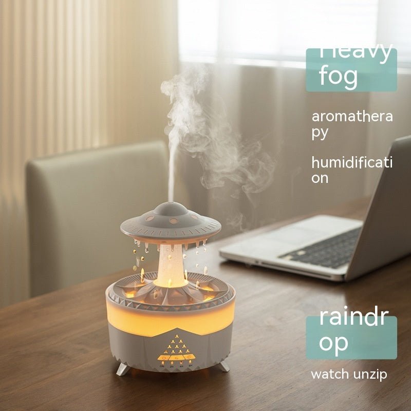 New UFO Raindrop Humidifier Water Drop Air Humidifier USB Aromatherapy Essential Oils Aroma Air Diffuser Household Mist Maker Home Decor - Asmota
