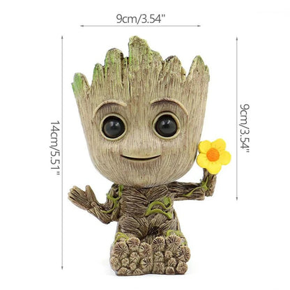 Nordic Decorative Vase Home Office Storage Pen Holder Anime Figure Desktop Ornaments Groot Flower Pots Garden Pots Planters Gift - Asmota